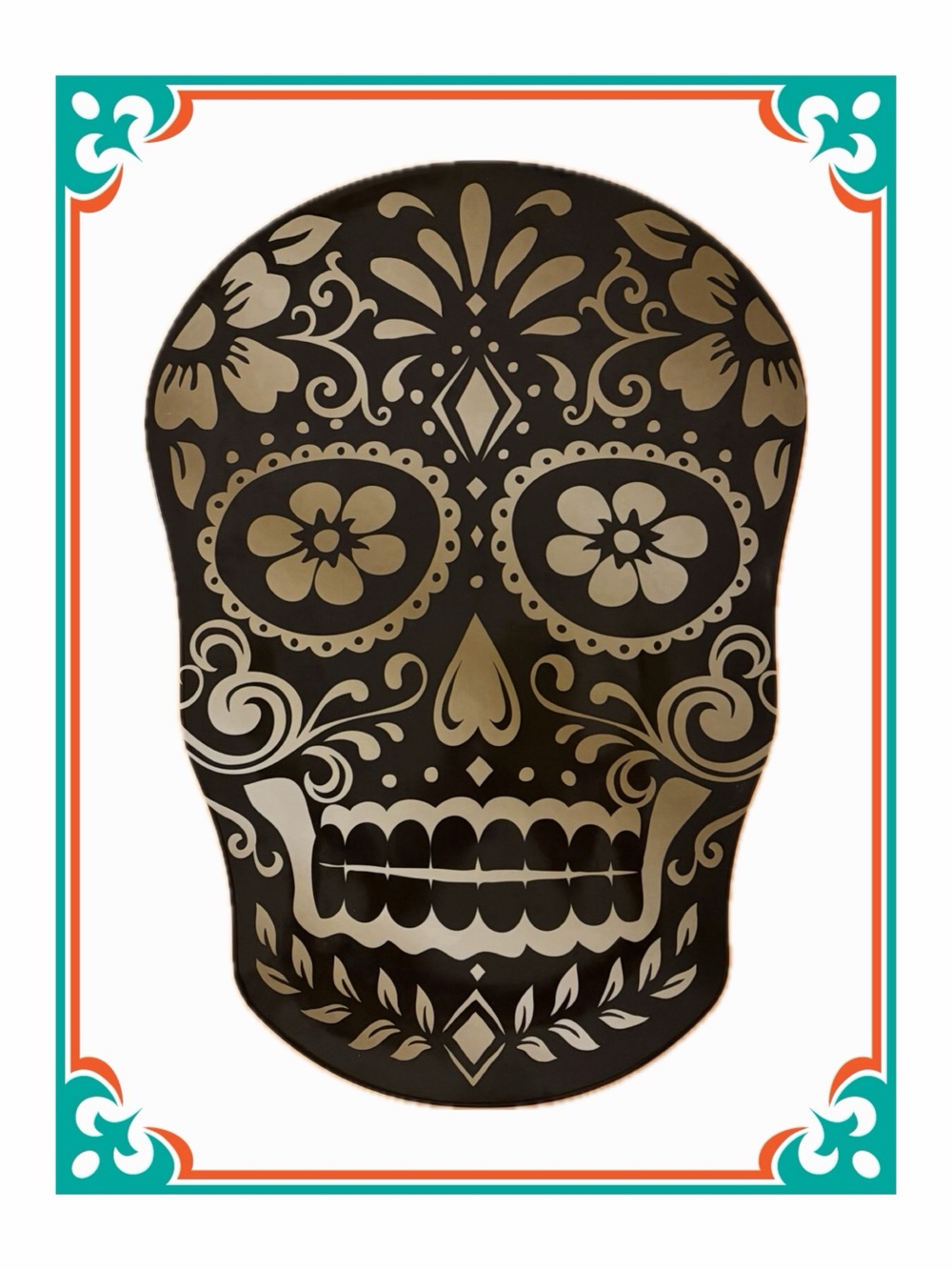 Day of the Dead Calavera Melamine Serving Platter — 11.5" x 16"